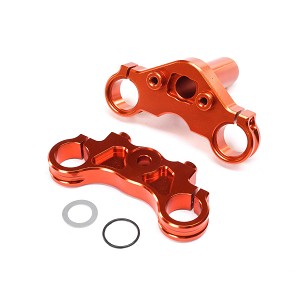 Losi Aluminum Triple Clamp Set, Orange: PM-MX