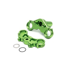 Losi Aluminum Triple Clamp Set, Green: PM-MX