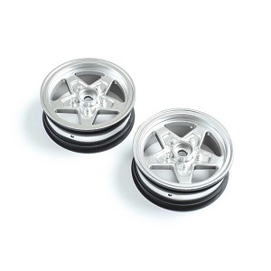 Losi Front Wheel Satin Chrome 2 22S Drag