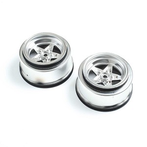 Losi Rear Wheel Satin Chrome 2 22S Drag