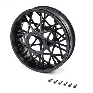 Losi Rear Wheel Set, Black: PM-MX