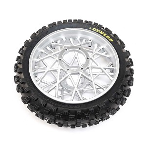 Losi Dunlop MX53 Rear Tire Mounted, Chrome: PM-MX