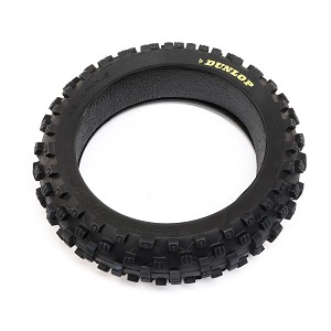 Losi Dunlop MX53 Rear Tire w/Foam, 60 Shore: PM-MX
