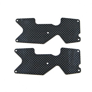 Mugen Graphite Rear Lower Suspension Arm Mount Plate 2pcs: X8T/E