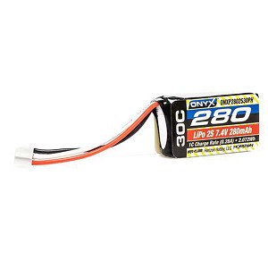 Onyx 7.4V 280mAh 2S 30C LiPo Battery: PH