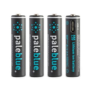 Pale Blue Lithium Ion Rechargeable AAA Batteries (4pk)
