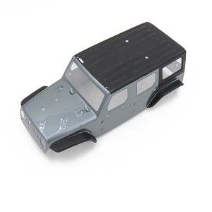 Panda Hobby Tetral8 X1 Body Shell Set Gunmetal Grey w/F & R Grill w/ LED's
