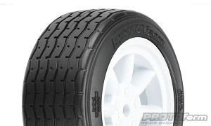Protoform Vintage Racing Pre-Mounted Front Tire (26mm) (White) (2)