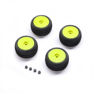 Pro-Line Blockade Tires Yellow Wheels Mounted: Micro-T (4)