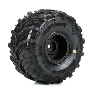 Pro-Line Dreadnaught Mounted Black Wheel F/R (ARRMA GORGON/QUAKE GROM) (4)