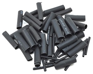 ProTek RC 1.5, 5, 6 & 8mm Shrink Tubing Assortment Pack (Black) (20) (1