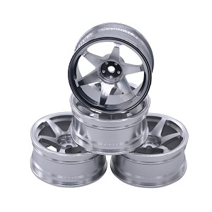 Racers Edge 1/10 On-Road Drifting Car Wheels (6V Style) (Black Anodized Aluminum) (4pcs)