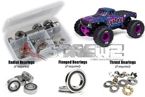 RC Screwz Arrma 1/10 Quake 223S DSC 2wd Compatible Rubber Shielded Bearing Kit