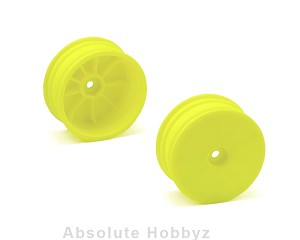 Serpent 61mm Front 1/10 4WD Buggy Wheel (Yellow) (2) (SRX-4)