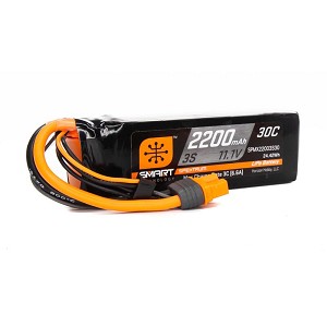 Spektrm 11.1V 2200mAh 3S 30C Smart LiPo Battery: IC3