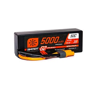 Spektrum 11.1V 5000mAh 3S 50C Smart LiPo G2 Hard Case: IC5