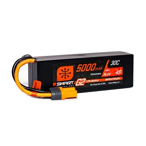 Spektrum 14.8V 5000mAh 4S 30C Smart LiPo G2 Hard Case: IC5