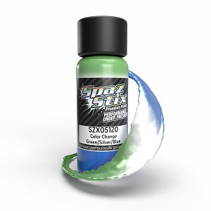 Spaz Stix  Color Change Airbrush Paint (Green / Silver / Blue) (2oz Bottle)