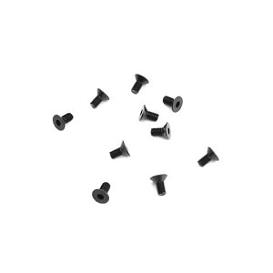 Tekno M3x6mm Flat Head Black Screws (10pcs)