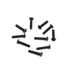 Tekno RC M3x14mm Button Head Screws (black, 10pcs)