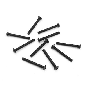 Tekno RC M3x25mm Button Head Screws (black, 10pcs)