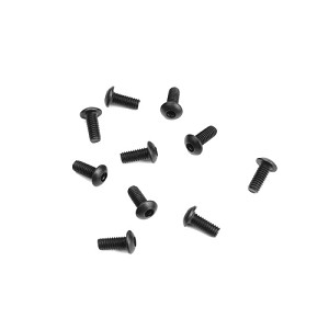 Tekno RC M2.5x6mm Button Head Screws (black, 10pcs)