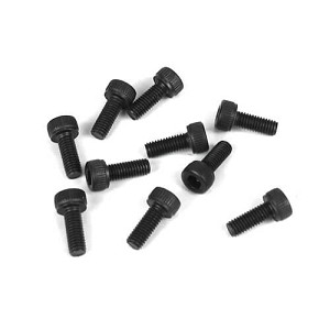 Tekno RC M3x8mm Cap Head Screws (black, 10pcs)
