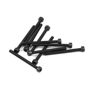 Tekno RC M3x35mm Cap Head Screws (black, 10pcs)