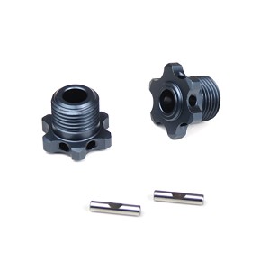 Tekno RC 17mm Narrow Aluminum Wheel Hub (for TKR5580) (Gun Metal) (2)
