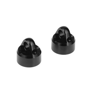 Tekno RC Shock Caps (7075, emulsion, black ano, 2pcs)