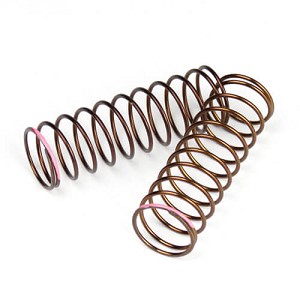 Tekno RC Shock Spring Set (rear, 1.3x11.25, 2.4lb/in, 63mm, pink) (2pcs)