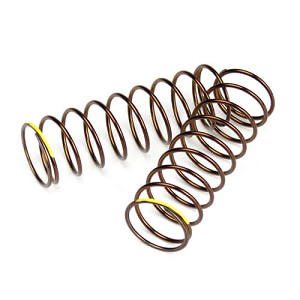 Tekno RC Shock Spring Set (rear, 1.3x9.875, 2.82lb/in, 63mm, yellow)