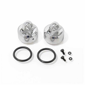 TEKNO RC LLC Aluminum Polished Shock Caps, 1/8 Tekno EB48, ET48 & NT48 (2)