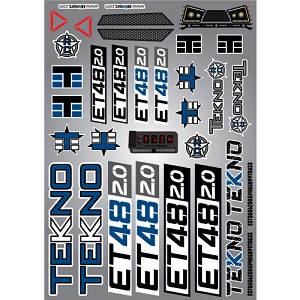 Tekno RC ET48 2.0 Decal Sheet