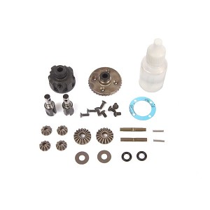 Team Losi Racing Front Rear Diff Complete Metal: 22X-4
