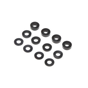 Team Losi Racing M3 Caster Block Alum Washer Set, Black (4ea)