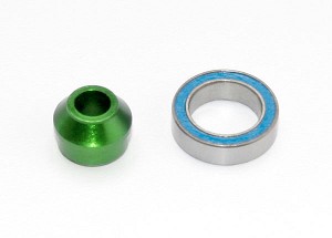 Traxxas Aluminum Slipper Shaft Bearing Adapter w/Bearing (Green)