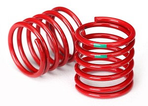 Traxxas Spring Shock (Red) (4.075 Rate, Green Stripe) (2)