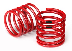 Traxxas Spring Shock (Red) (4.4 Rate, Black Stripe) (2)