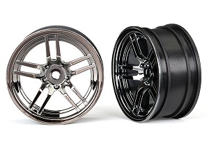 Traxxas Wheels 1.9' Split-Spoke (Black Chrome) (Front) (2)