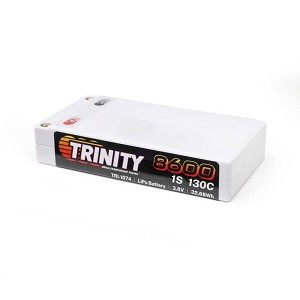 Trinity 3.8V 8600mAh 1S 130C Shorty LiPo Battery: 5mm Bullets