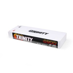 Trinity 7.6V 6300mAh 2S 130C Stick LiPo Battery: 5mm Bullets