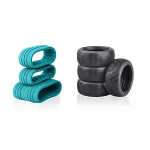 TZO 1:8 Buggy 402-White Soft Tyres with Foam 4pcs