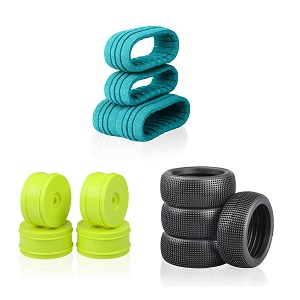 TZO 1:8 Buggy 402-Green Ultra Soft Pre-Glued Set (Yellow) 4pcs