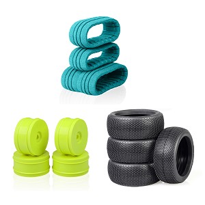 TZO 1:8 Buggy 202-Clay-Green Ultra Pre-Glued Set (Yellow) 4pcs