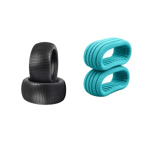 TZO T402 1/8 Truggy Yellow Hard Tyres with Foam 2pcs