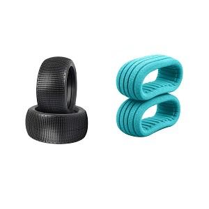 TZO T402 1/8 Truggy White Soft Tyres + Foam 2pcs