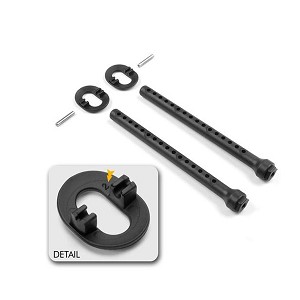 Xray Composite Front Eccentric 6mm Body Mount Set +2mm Height