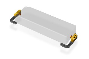 Xray T4 Graphite + Brass Fully Adjustable Battery Holder