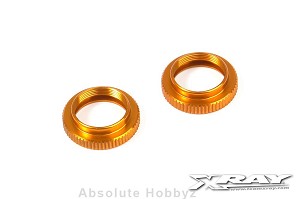 XRAY T4 Aluminum Shock Adjustable Nut - Orange (2)